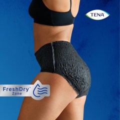 TENA Lady Pants Plus upijajuće gaćice visokog struka crne OMC (2)